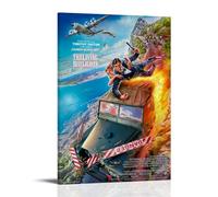 YRUAWRH The Living Daylights James Bond 007 1987(2) Poster Wall Art Aesthetic Cover Canvas Vintage Poster Decorative Painting for Bed Room Living Room 16x24inch(40x60cm) Frame-style-5