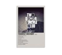 YRUAWRH Tourist History Two Door Cinema Club Poster Wall Art Aesthetic Cover Canvas Vintage Poster Decorative Painting for Bed Room Living Room 12x18inch(30x45cm) Unframe-style