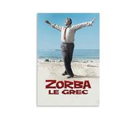 YRUAWRH Zorba The Greek Poster Wall Art Aesthetic Cover Canvas Vintage Poster Decorative Painting for Bed Room Living Room 24x36inch(60x90cm) Unframe-style