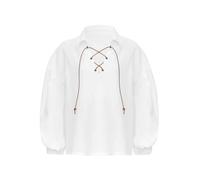 Yruioon Boys Medieval Renaissance Viking Tunic Top Victorian Gothic Pirate Shirts Mercenary Lace Ups Long Sleeve Tops White 10-12 Years