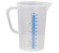 Yruioon Measuring Jug Large Plastic Measuring Cup Graduated Mixing Pitchers with Handle for Kitchen Laboratory Blue 1000ml
