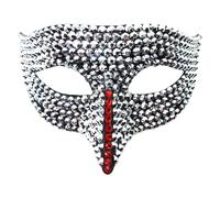 Yruioon Rhinestone Masquerade Mask - Eagle-beak Mask - Phantom Of The Opera Venetian Masks For Halloween Party Red One Size