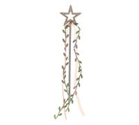 Yruioon Shiny Star Angel Fairy Wand Princess Sticks with Ribbon and Vines for Halloween Christmas Cosplay Orange One Size