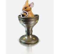 YRW Cold Cast Bronze Mouse in Egg Cup - Hand Painted by Michael Simpson