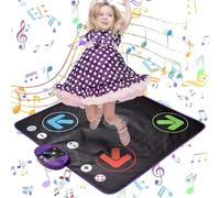 YRW Dance Mat for Kids, LED Light Up Electronic Musical Play Pad with 3 Game Modes, Adjustable Volume, Built-in Music, Educational Toy for Children 3-9+ Years