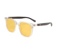 YRWIHRJKA Vintage Wood Texture Sunglasses Unisex Temple Arms Square For Round Face Trendy Eyewear For Beach Travel And Parties