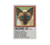YRWOERHWER Blink-182 Cheshire Cat Poster Wall Art Canvas Poster Modern Aesthetic Art Decor Painting for Living Room Bed Room 16x24inch(40x60cm) Unframe-style