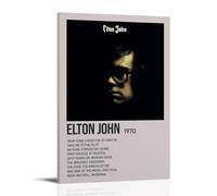 YRWOERHWER Elton John Poster Wall Art Canvas Poster Modern Aesthetic Art Decor Painting for Living Room Bed Room 08x12inch(20x30cm) Frame-style