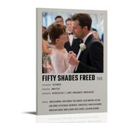 YRWOERHWER Fifty Shades Freed Poster Wall Art Canvas Poster Modern Aesthetic Art Decor Painting for Living Room Bed Room 24x36inch(60x90cm) Frame-style