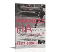 YRWOERHWER Film Frances Ha Poster Wall Art Canvas Poster Modern Aesthetic Art Decor Painting for Living Room Bed Room 08x12inch(20x30cm) Frame-style