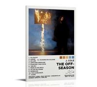 YRWOERHWER J. Cole Album The Off-Season Poster Wall Art Canvas Poster Modern Aesthetic Art Decor Painting for Living Room Bed Room 12x18inch(30x45cm) Frame-style