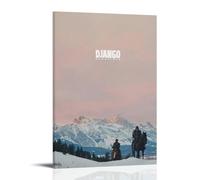 YRWOERHWER Movie Django Unchained Poster Wall Art Canvas Poster Modern Aesthetic Art Decor Painting for Living Room Bed Room 24x36inch(60x90cm) Frame-style