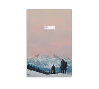 YRWOERHWER Movie Django Unchained Poster Wall Art Canvas Poster Modern Aesthetic Art Decor Painting for Living Room Bed Room 20x30inch(50x75cm) Unframe-style