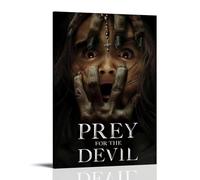 YRWOERHWER Prey for The Devil Poster Wall Art Canvas Poster Modern Aesthetic Art Decor Painting for Living Room Bed Room 20x30inch(50x75cm) Frame-style