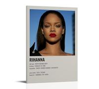 YRWOERHWER Rihanna Poster Wall Art Canvas Poster Modern Aesthetic Art Decor Painting for Living Room Bed Room 24x36inch(60x90cm) Frame-style