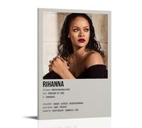 YRWOERHWER Rihanna Poster Wall Art Canvas Poster Modern Aesthetic Art Decor Painting for Living Room Bed Room 16x24inch(40x60cm) Frame-style