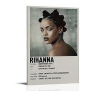 YRWOERHWER Rihanna Poster Wall Art Canvas Poster Modern Aesthetic Art Decor Painting for Living Room Bed Room 20x30inch(50x75cm) Frame-style