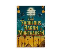 YRWOERHWER The Fabulous Baron Munchausen Poster Wall Art Canvas Poster Modern Aesthetic Art Decor Painting for Living Room Bed Room 24x36inch(60x90cm) Unframe-style