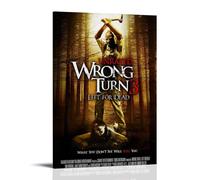 YRWOERHWER Wrong Turn Poster Wall Art Canvas Poster Modern Aesthetic Art Decor Painting for Living Room Bed Room 24x36inch(60x90cm) Frame-style