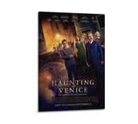 YRWUIERHRUE A Haunting in Venice Posters Aesthetic Wall Art Canvas Vintage Poster Decorative Painting Living Room Bed Room Decor16x24inch(40x60cm) Frame-style