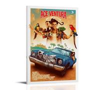 YRWUIERHRUE Ace Ventura Pet Detective Posters Aesthetic Wall Art Canvas Vintage Poster Decorative Painting Living Room Bed Room Decor08x12inch(20x30cm) Frame-style