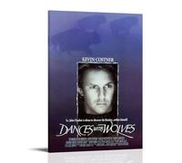 YRWUIERHRUE Dances with Wolves Posters Aesthetic Wall Art Canvas Vintage Poster Decorative Painting Living Room Bed Room Decor16x24inch(40x60cm) Frame-style