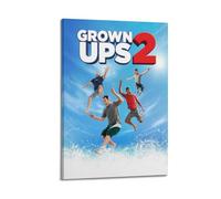 YRWUIERHRUE Grown Ups 2 Posters Aesthetic Wall Art Canvas Vintage Poster Decorative Painting Living Room Bed Room Decor08x12inch(20x30cm) Frame-style