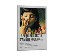 YRWUIERHRUE Le Fabuleux Destin D'Amélie Poulain Posters Aesthetic Wall Art Canvas Vintage Poster Decorative Painting Living Room Bed Room Decor20x30inch(50x75cm) Frame-style