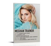 YRWUIERHRUE Meghan Trainor Posters Aesthetic Wall Art Canvas Vintage Poster Decorative Painting Living Room Bed Room Decor16x24inch(40x60cm) Frame-style