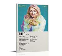 YRWUIERHRUE Meghan Trainor Posters Aesthetic Wall Art Canvas Vintage Poster Decorative Painting Living Room Bed Room Decor16x24inch(40x60cm) Frame-style