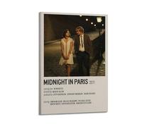 YRWUIERHRUE Midnight in Paris Movie Posters Aesthetic Wall Art Canvas Vintage Poster Decorative Painting Living Room Bed Room Decor20x30inch(50x75cm) Frame-style