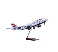 YRXIAO 1/150 For B747 Airplane Model 47cm Die-cast Resin With Led Lights And Wheels For Decoration For Collection Gifts(No light)