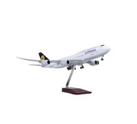 YRXIAO 1 150 Scale For B747 Airplane Model Lufthansa 47cm Diecast Resin Airplane With Led Lights And Wheel For Collection Gifts(No light)