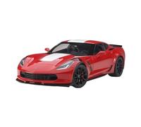 YRXIAO 1:18 For Chevrolet Corvette C7 Z06 C7R Red Scale Metal Casting Full Car Model Display Stand