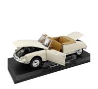 YRXIAO 1:18 For Citroën DS 19 Cabriolet Convertible White Alloy Car Model Miniature Hobby Ornament