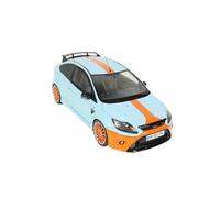 YRXIAO 1:18 For Ford FOCUS MK2 RS 2010 Blue/orange Stripe Resin Static Metal Ornaments Car Model