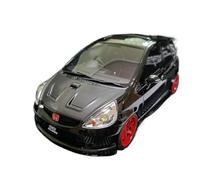 YRXIAO 1 18 For Honda Fit Modified Car Model Mugen Honda Jazz Miniature Hobby Collection Silver(Black)