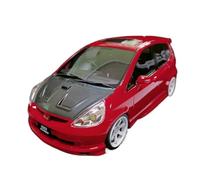 YRXIAO 1 18 For Honda Fit Modified Car Model Mugen Honda Jazz Miniature Hobby Collection Silver(Red)