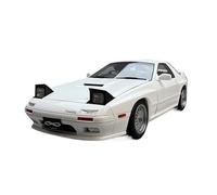 YRXIAO 1 18 For Mazda RX7 FC3S 1989 Alloy Fully Open Car Model Reversible Lights Vehicle White(White silver wheel)