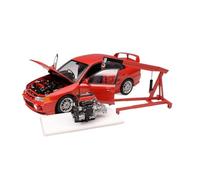 YRXIAO 1 18 For Mitsubishi EVO4 IV Fourth Generation Alloy Full Car Model Collection Metal Ornaments Blue(Red)