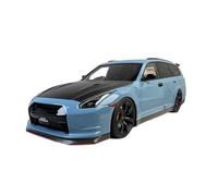 YRXIAO 1 18 For NISSAN GTR35 STAGEA -R35 Station Wagon Resin Car Model Static Ornaments(Light blue)