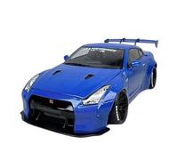 YRXIAO 1 18 For Nissan LB GTR R35 Carbon Fiber Alloy Full-open Simulation Car Model Enthusiasts Collection(Blue)