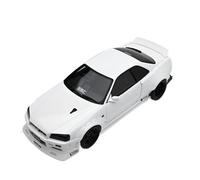 YRXIAO 1 18 For SKYLINE GTR BNR34 BY KRC PEARL Resin Car Model 2019 Adult Collection Ornament White