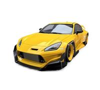 YRXIAO 1:18 For Toyota GR86 Wide Body Rocket Rabbit Modified Fully Enclosed Static Car Model Yellow