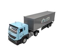 YRXIAO 1/32 For Trailer Transport Container Car Alloy Model Toy Adult Collection Blue Display Model