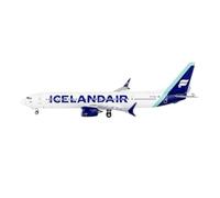 YRXIAO 1:400 Scale For Iceland Air B737 MAX9 TF-ICA Aircraft Alloy Souvenir Hobby Collection Toy For Collection Gifts