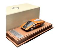 YRXIAO 1/43 For Lancia Stratos Zero Concept Car 1970 Resin Model Metal Casting Ornaments Display(Orange)