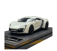 YRXIAO 1:43 For Lykan Black Metal Cast Alloy Sports Car Model Vehicle Ornaments(White)