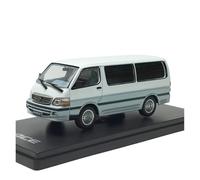YRXIAO 1 43 For Toyota Hiace Alloy Business Van Model Static Ornaments White And Blue Painting