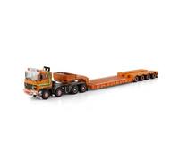 YRXIAO 1 50 For VOLVO FH5 XL 8X4 Flatbed Trailer Model 01-4958 Mini Garage Display Hobby Vehicle